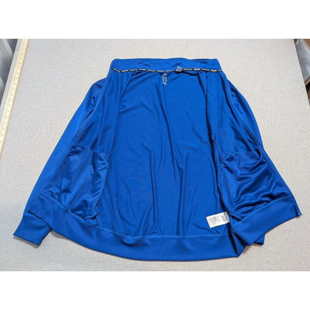 Adidas Climalite Track Jacket Mens L Royal Blue Black 3-Stripe Full Zip Gym